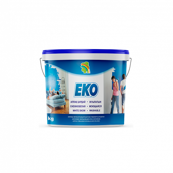 Краска БСФ Радуга Краска "EKO" для стен и потолков моющаяся акриловая 1,3 кг