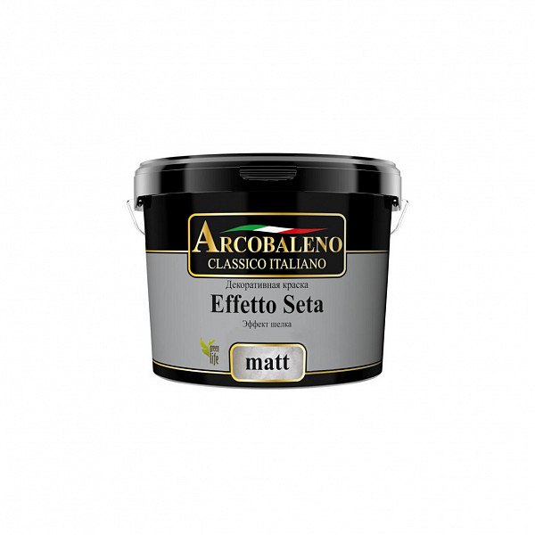 Краска БСФ Радуга Краска декоративная "Arcobaleno Effetto Seta Matt" база: матовый шелк 1 кг