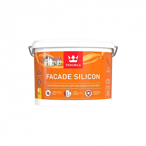 Краска Тиккурила Краска фасадная Facade Silicon С гл/мат 9л