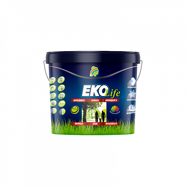 Краска БСФ Радуга Краска "EKO Life" моющаяся гипоаллергенная акриловая 3,5 кг